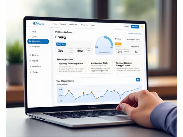 Interactive dashboard displaying personalized wellness recommendations, graphs for progress tracking